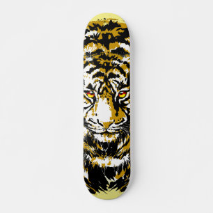 Realistisches Tiger-Skateboard - Tiger Head Zeichn Skateboard
