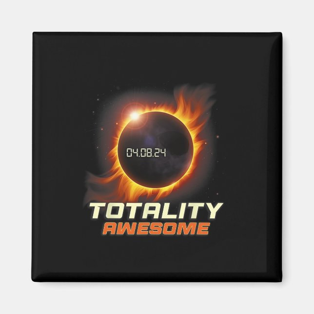 Realistisches Total Solar Eclipse 2024 Totality Aw Magnet (Vorne)