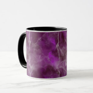 Realistisches violettes Marmordesign Tasse