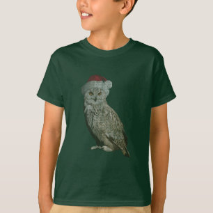 Realistisches Weihnachtseule mit Einstrickeffekt T-Shirt