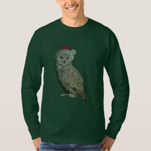 Realistisches Weihnachtseule mit Einstrickeffekt T-Shirt
