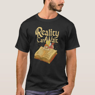 Realität kann buchen Nerd Bibliothekar warten T-Shirt