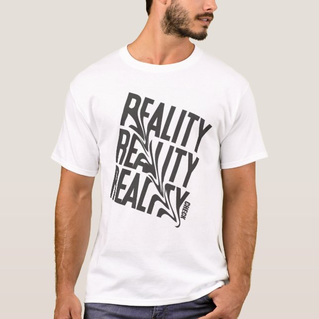 REALITÄT. T-SHIRT MIT TEXTDRUCK (Vorderseite)