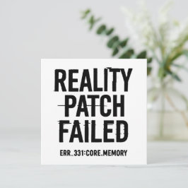 Reality Patch Versagt - Glitched Typografie Karte