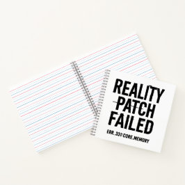 Reality Patch Versagt - Glitched Typografie Notizbuch