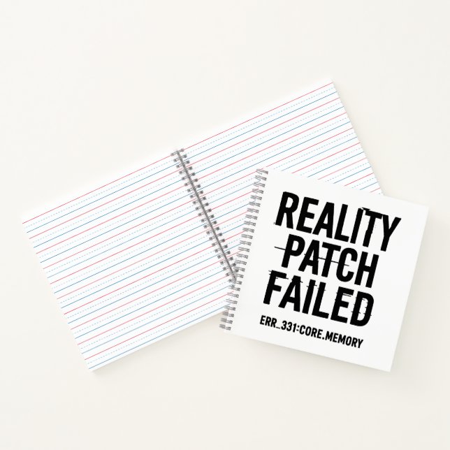 Reality Patch Versagt - Glitched Typografie Notizbuch (Innenseite)