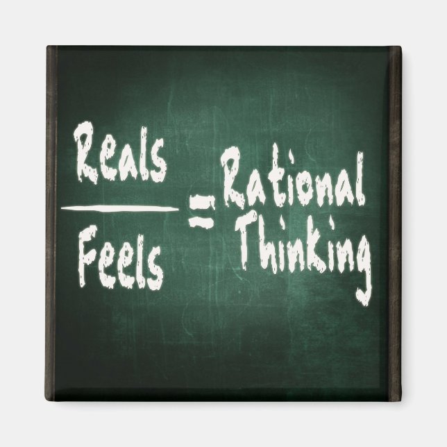 Reals/Feels=Rational Thinking Magnet (Vorne)