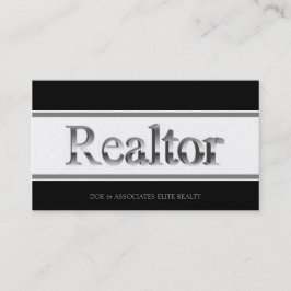 Realtor 3D Streifen Schwarz Golden Visitenkarte