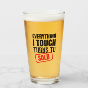 Realtor Agent Glass Cup Glas