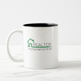 Realtor - Alles, was ich tuch, wird verkauft Zweifarbige Tasse