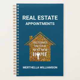 REALTOR Aquamariner Glitzer REAL ANWESEN Ernennung Planer