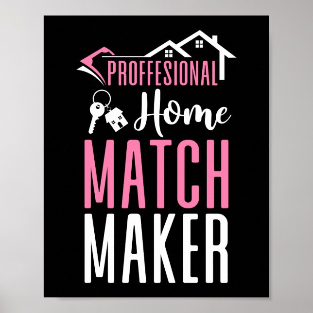Realtor Beruflich Zuhause Matchmaker Poster (Vorne)