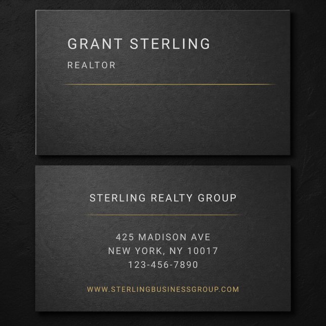 Realtor Black Professional  Visitenkarte (Von Creator hochgeladen)