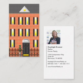Realtor Brick Townhouse Foto Business Card Visitenkarte