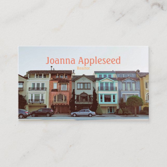 Realtor Business Card | mit seitlichem Schuss auf  Visitenkarte (Vorderseite)