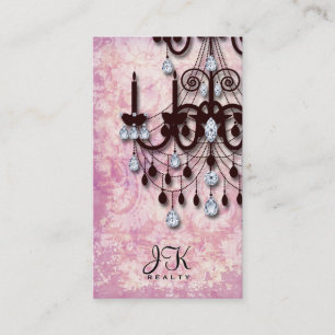 Realtor Business Card Vintag Damask Kronier Visitenkarte