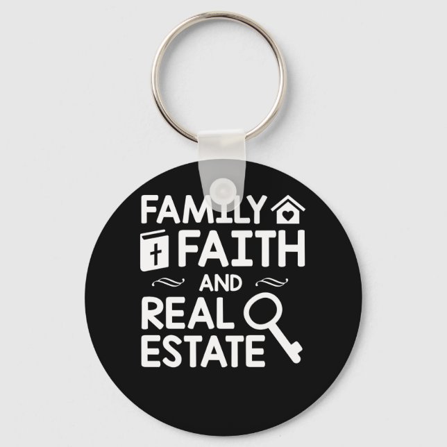 Realtor Christlich Family Faith Real Anwesen Schlüsselanhänger (Vorderseite)