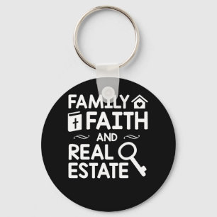 Realtor-christlicher Familien-Glauben-wirkliches Schlüsselanhänger