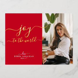 Realtor Christmas Holidays Postcard - Goldrevier Folien Feiertagspostkarte