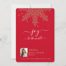 Realtor Christmas Postcard - Freude an der Welt Feiertagskarte