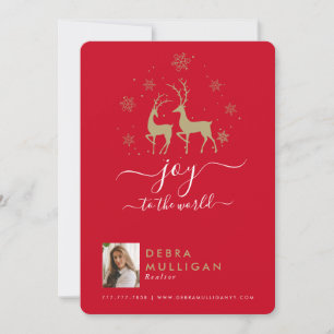 Realtor Christmas Postcard - Freude an der Welt Feiertagskarte