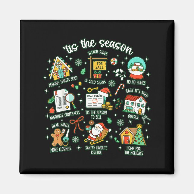 Realtor Christmas Realtor Christmas Real Estate Ch Magnet (Vorne)