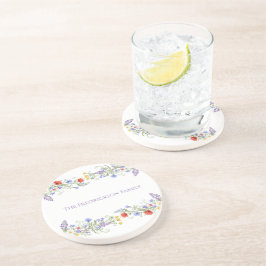 Realtor Client Gift - Floral Family Coaster Getränkeuntersetzer