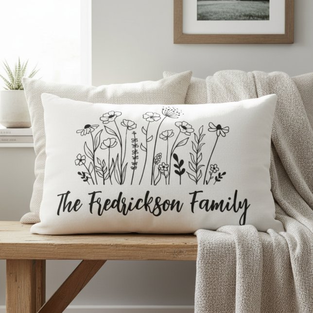Realtor Closing Gift Family Wildflower Pillow Lendenkissen (Realtor Closing Gift Family Wildflower Pillow)
