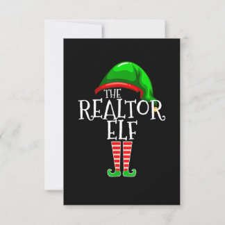 Realtor Elf Group Matching Family Weihnachten Dankeskarte