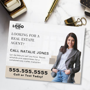 Realtor Farm Mailer Real Anwesen Marketing Logo Postkarte