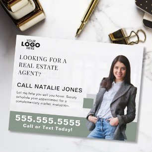 Realtor Farm Mailer Real Anwesen Marketing Logo Postkarte