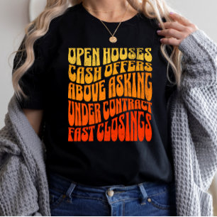 Realtor Favorites Groovy Retro Vertrieb Real Anwes T-Shirt