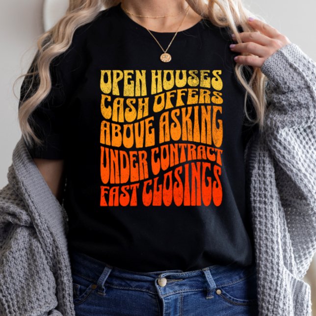 Realtor Favorites Groovy Retro Vertrieb Real Anwes T-Shirt (Von Creator hochgeladen)