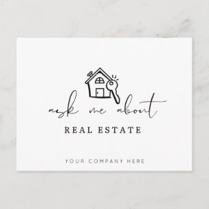 Realtor Fragte mir über echtes Anwesen Postkarte