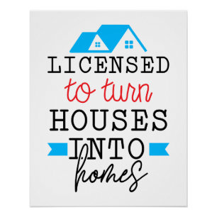 Realtor Gift Genehmigung zur Umwandlung von Häus Poster
