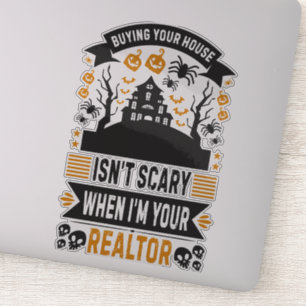 Realtor Halloween - Real Anwesen Agent Broker Aufkleber