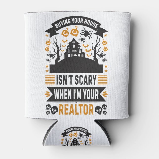 Realtor Halloween - Real Anwesen Agent Broker Dosenkühler (Vorderseite)