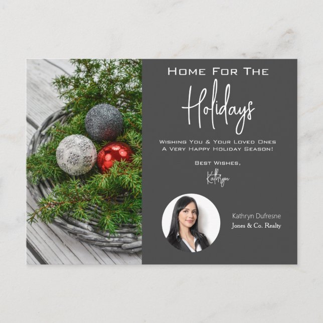 Realtor Holiday Greetings Postkarte (Vorderseite)