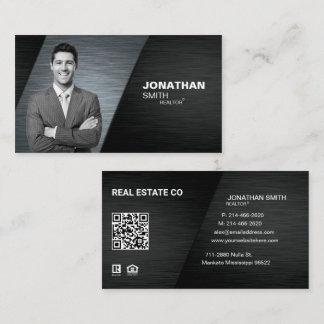 Realtor, Immobilieninvestor, Black Metallic Visitenkarte