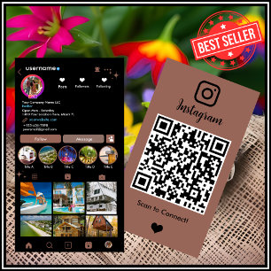 Realtor Instagram Real Anwesen Agent Terracotta QR Visitenkarte