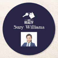 Realtor-Logo und Foto-Papier-Untersetzer