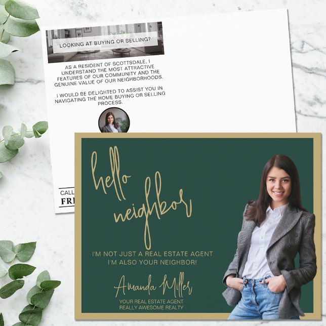 Realtor Mailer Real Anwesen Marketing Farm Hallo Postkarte (Von Creator hochgeladen)