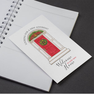 Realtor Marketing Begrüßung Zuhause Red Door Anana Ankündigungspostkarte