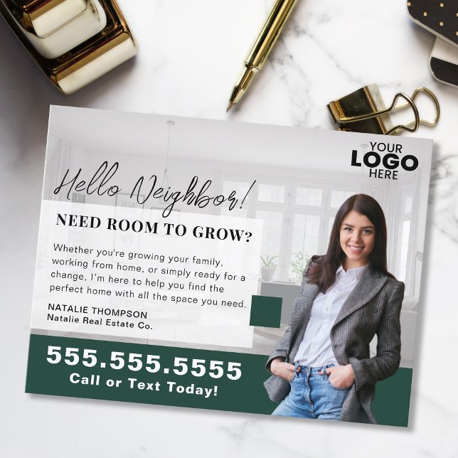 Realtor Marketing Logo Real Anwesen Farm Mailer Postkarte (Von Creator hochgeladen)