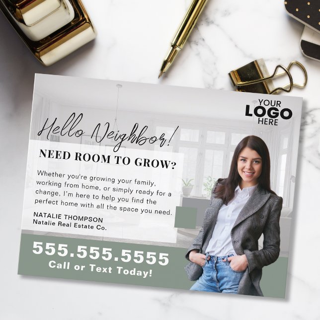 Realtor Marketing Logo Real Anwesen Farm Mailer Postkarte (Von Creator hochgeladen)