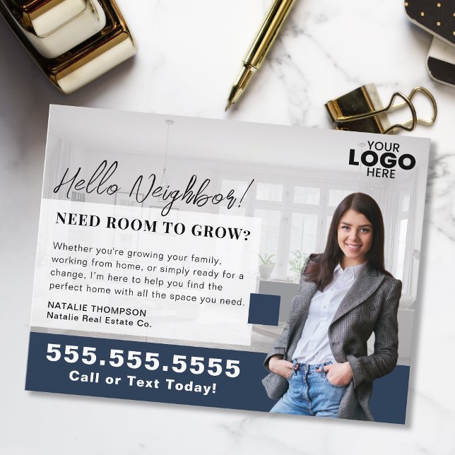 Realtor Marketing Logo Real Anwesen Farm Mailer Postkarte (Von Creator hochgeladen)
