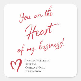 Realtor Marketing Valentine's Day Marketing Quadratischer Aufkleber