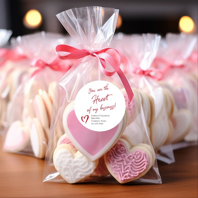 Realtor Marketing Valentine's Day Marketing Runder Aufkleber (Von Creator hochgeladen)