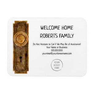 Realtor Marketing Welcome Zuhause Housewärming Magnet