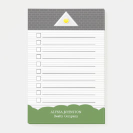 Realtor Niedliches Weiße Haus zur Liste der Anmerk Post-it Klebezettel